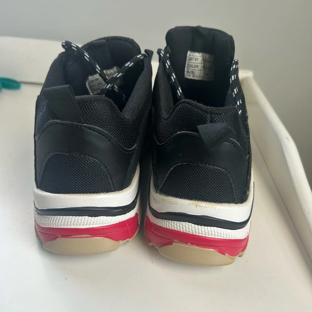 Balenciaga Triple S Sneakers – Black/White/Red – Size EU 39 - Picture 4 of 6
